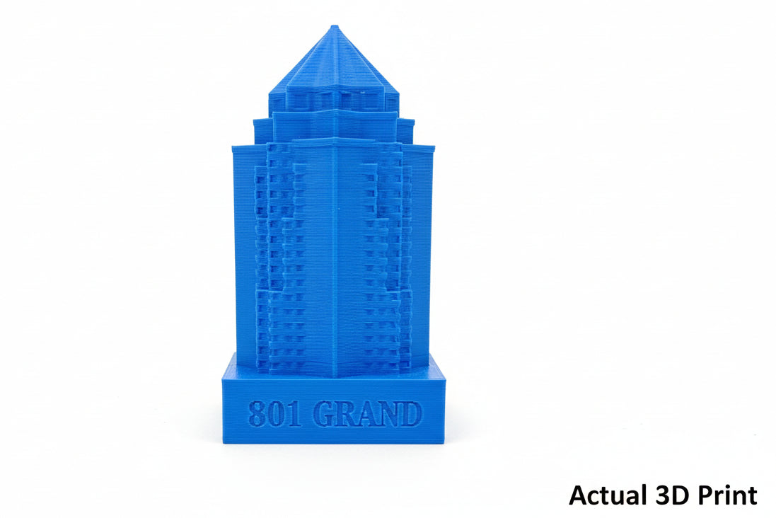 Collectible #17 - 801 Grand Avenue (Des Moines, IA) Blue Premium Building Cap