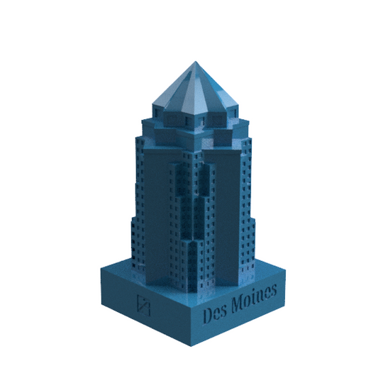 Collectible #17 - 801 Grand Avenue (Des Moines, IA) Blue Premium Building Cap