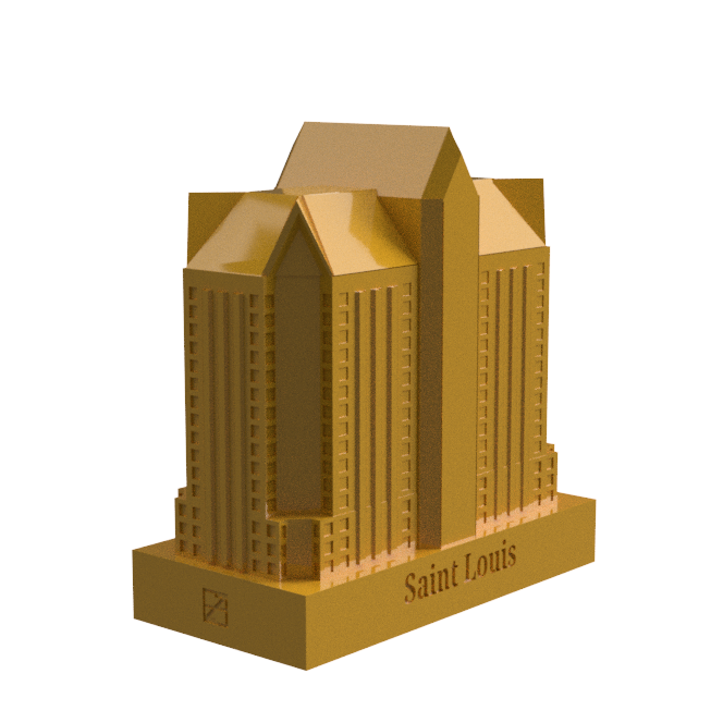 Collectible #16 - One Metropolitan Square (St Louis, MO) Yellow Premium Building Cap