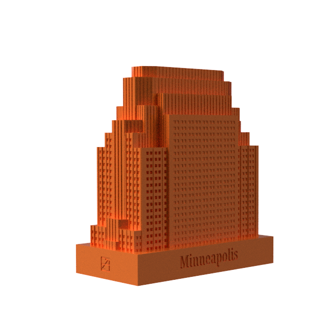 Collectible #14 - Wells Fargo Center (Minneapolis, MN) Orange Premium Building Cap